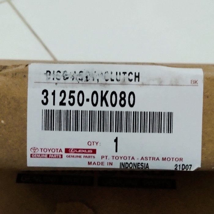 plat kopling Innova Fortuner Hilux Bensin 31250-0K080 Original Toyota