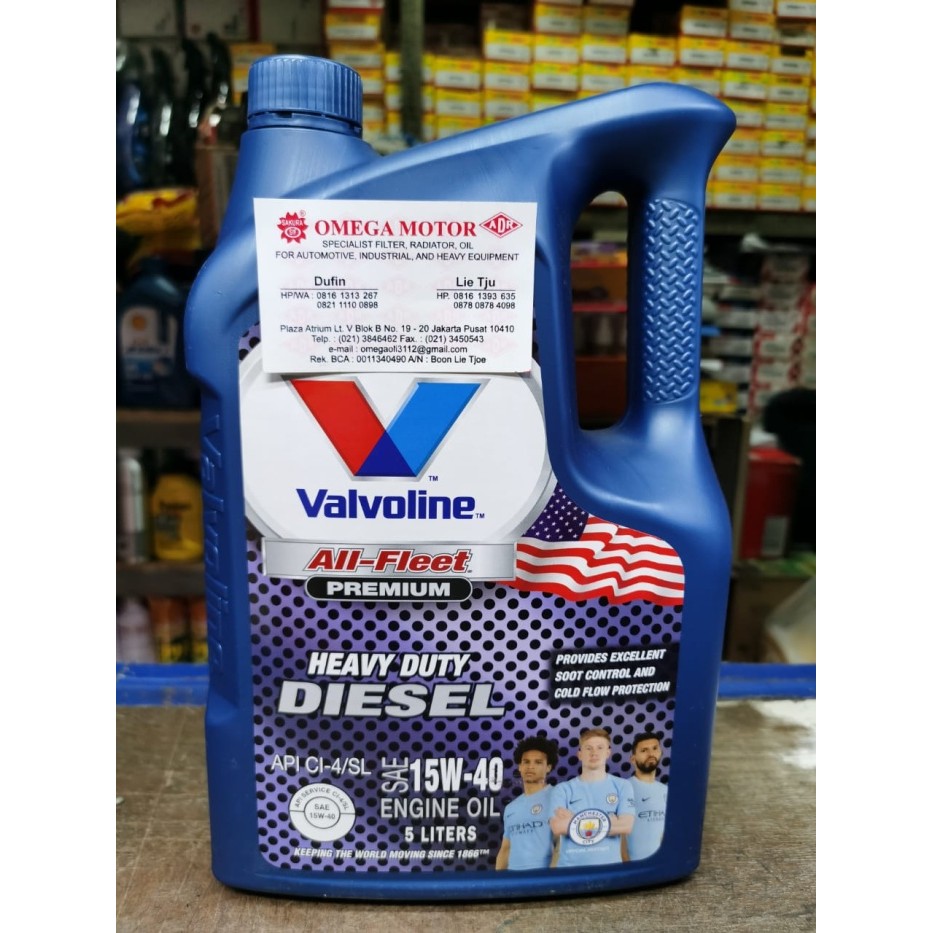 VALVOLINE ALL-FLEET DIESEL ENGINE OIL 15W-40 5 LITER