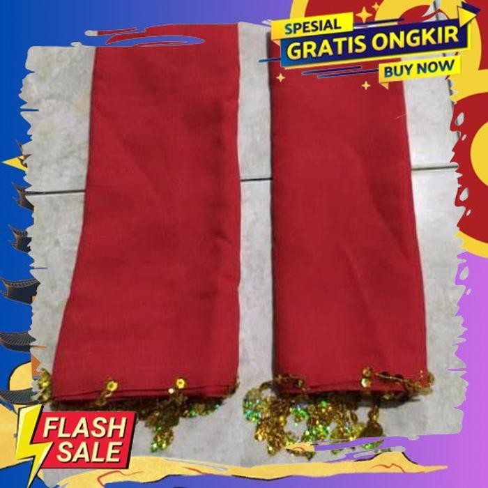 TODAY SAMPUR SELENDANG TARI REMO KERINCING WARNA MERAH DEN BARONG
