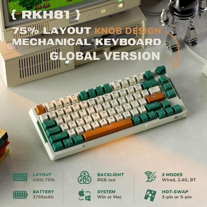 Royal Kludge RKH81 RK H81 Mechanical Keyboard Gasket Mount Structure