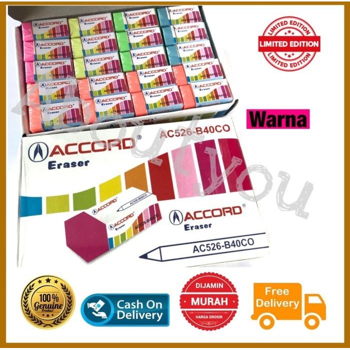 

Penghapus WARNA warni karet eraser pensil kecil ori MIKI MOTO grosir