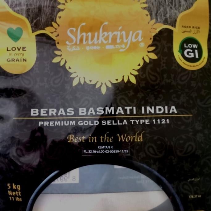 

5kg Premium Gold Sella 1121 Shukriya rice Basmati India GBM