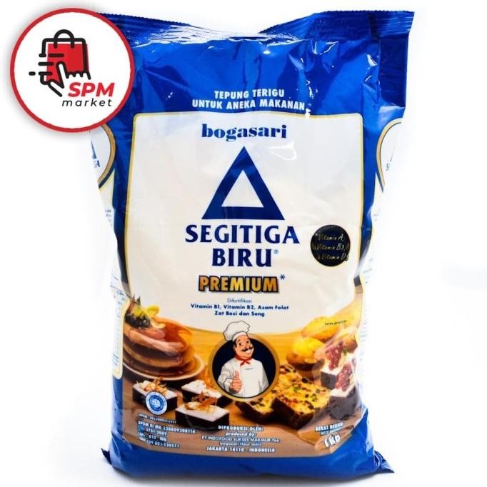

Tepung Terigu Segitiga Biru Premium 1kg (Dus isi 12 pcs) Grosir