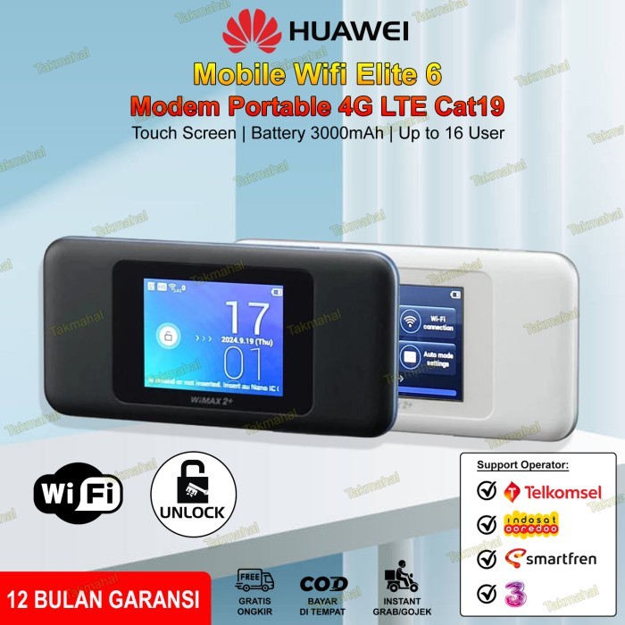 Modem WiFi Mobile Portable 4G LTE Huawei Elite 6 TouchScreen Unlock