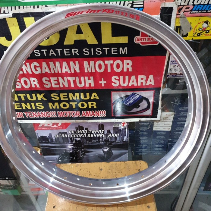 velg sprint xd 250 x 17 silver polish (hole 36)