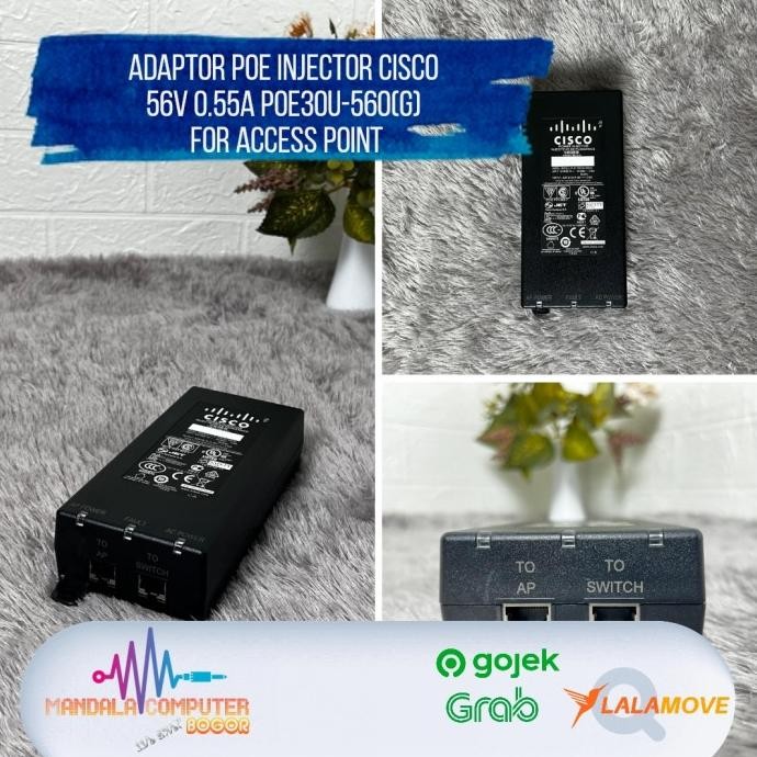 ADAPTOR POE INJECTOR CISCO 56V 0.55A POE30U-560(G) For Access Point Murah