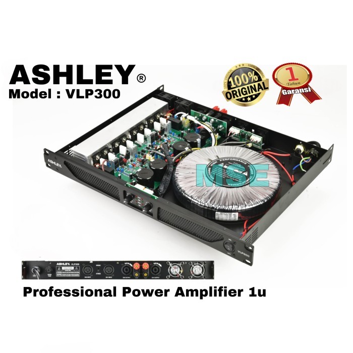 POWER 2 CHANNEL ASHLEY VLP300 VLP 300 VLP-300 ORIGINAL GARANSI RESMI