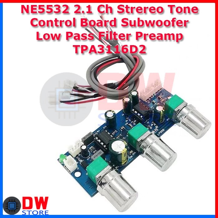 Preamp NE5532 NE5532P 2.1 Ch Stereo Subwoofer PreAmplifier TPA3116D2