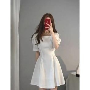 Populer Dress Mini Korea/Dress Putih/Dress Korea