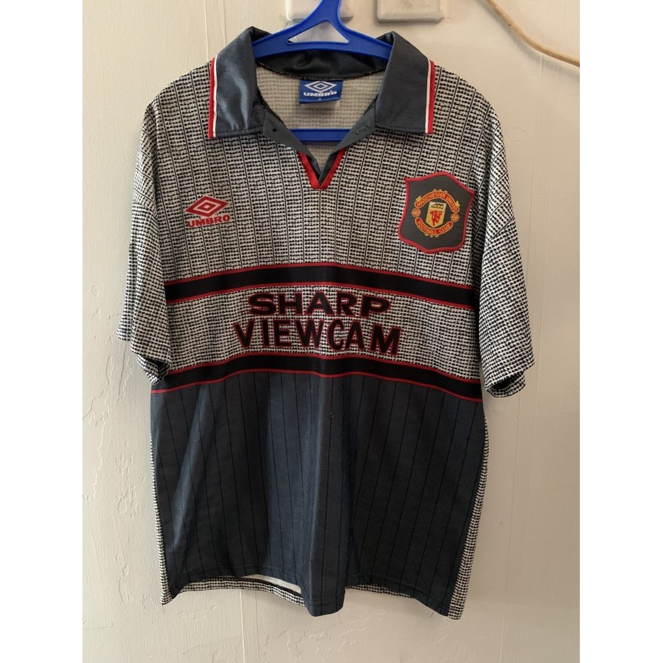 JERSEY MANCHESTER UNITED AWAY SEASON 1995/1996 ORIGINAL WITH NAMESET