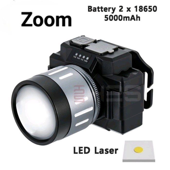 SENTER ZOOM 100 WATT TELESKOP LED FOKUS - SENTER KEPALA ZOOM MAXPOWER