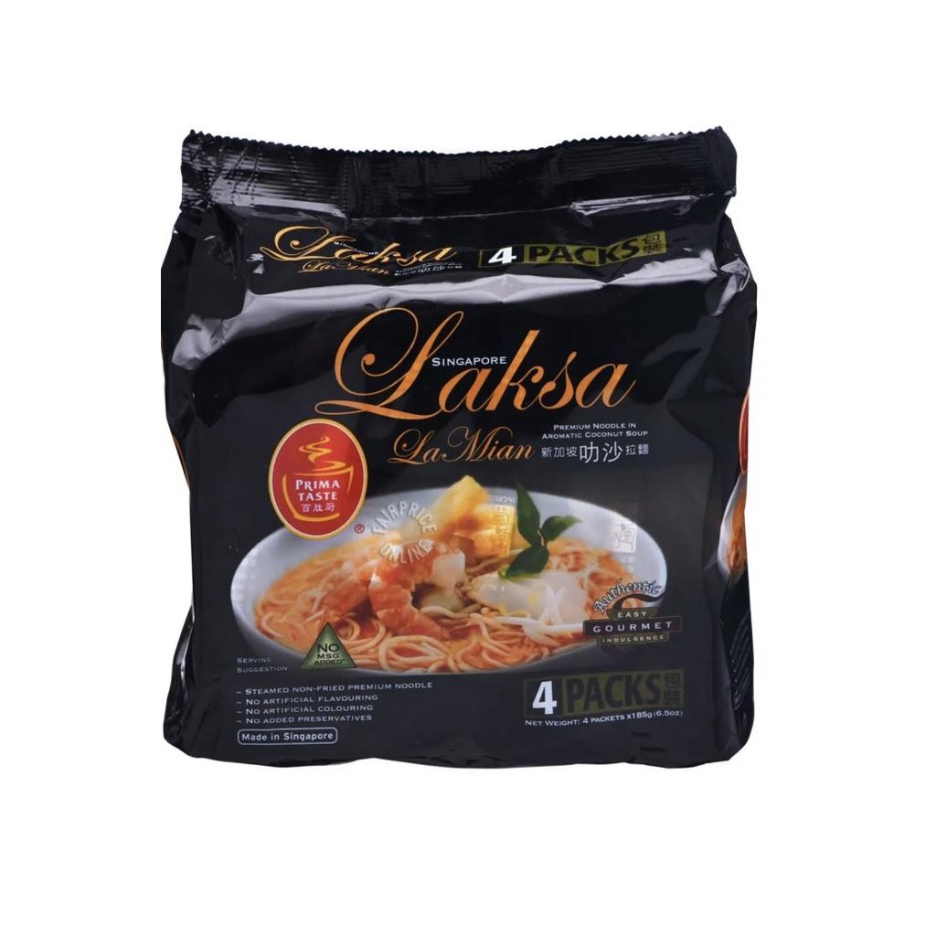 

Prima Taste La Mian Premium Instant Noodles - Laksa 4 x 185g