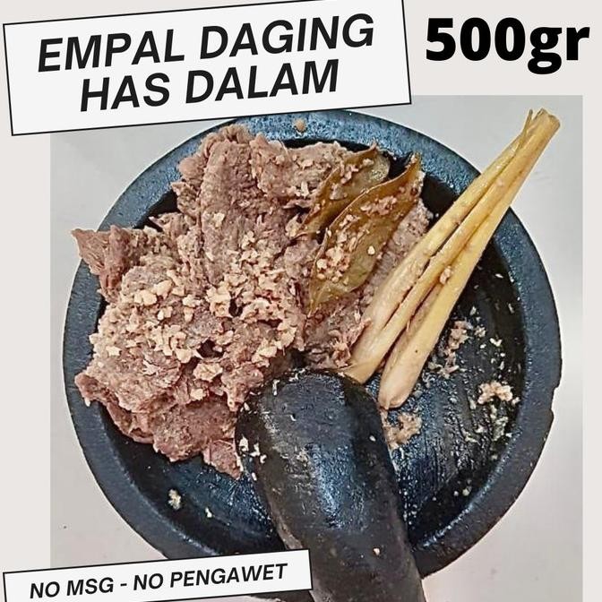 

Empal Gepuk 1/2 kg Daging Has Dalam (siap goreng)