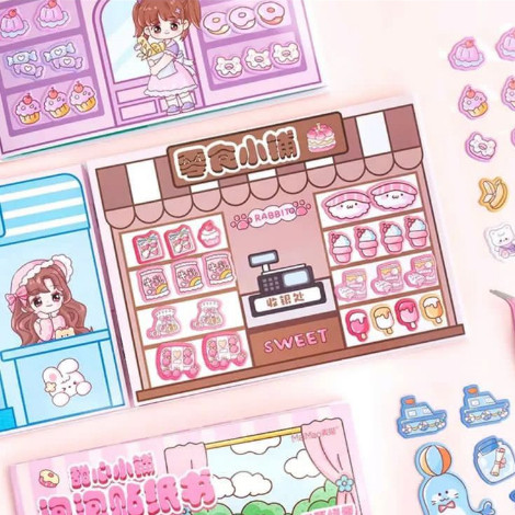 

MURAH BUKU DIY BUBBLE STICKER HOME RUMAH AQIAO DIARY LUCU STIKER PREMIUM
