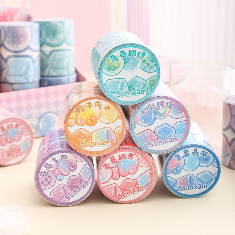 

MURAH WASHI TAPE STIKER ROLL HIASAN PINGGIRAN KERTAS STICKER BUBBLE PREMIUM