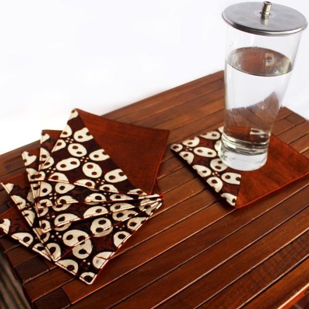 Tatakan Gelas Coaster Kain Batik