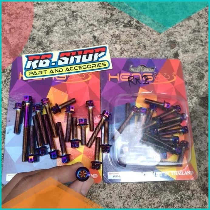baut probolt blue flower bak/blok mesin rx king/rxz heng thailand 140