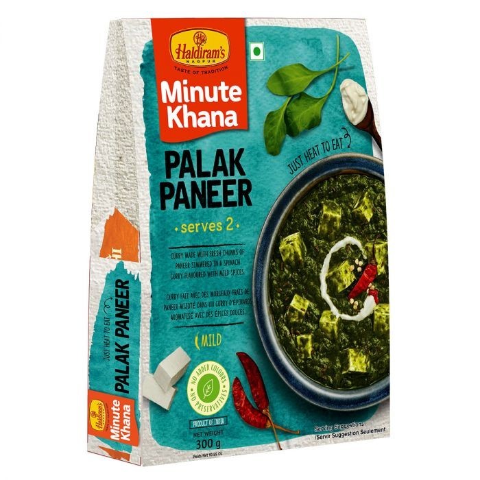 

Open DS] HALDIRAM YUMKEENZ PALAK PANEER 300 GM RTE