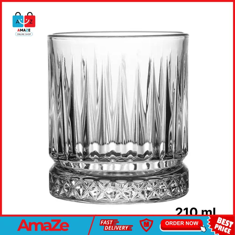 Gelas Crystal Diamond Bottom Rock Glass - YH149