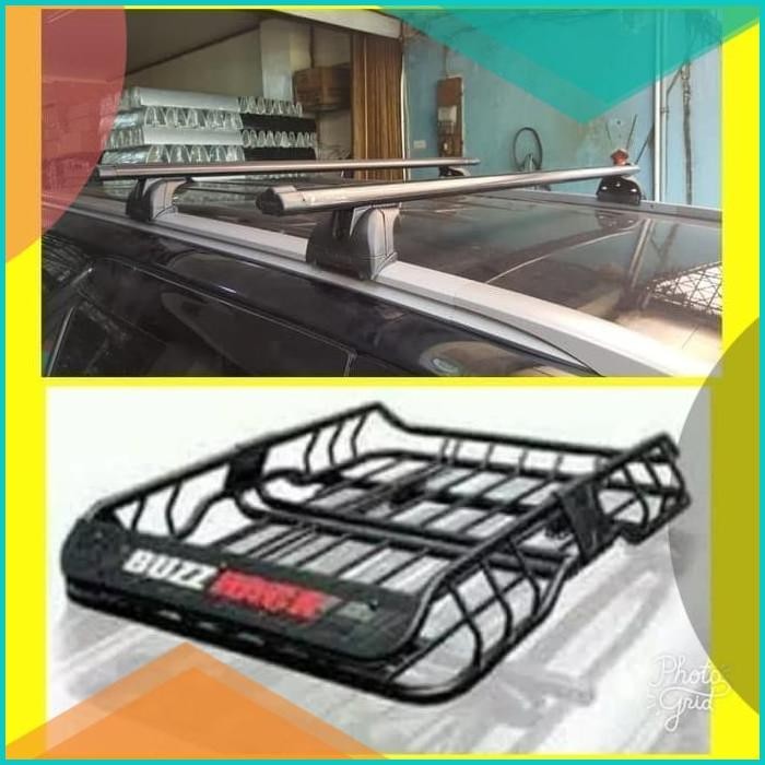 Roof rack bagasi atas mobil Mitsubishi all new Pajero buzz rack+cross