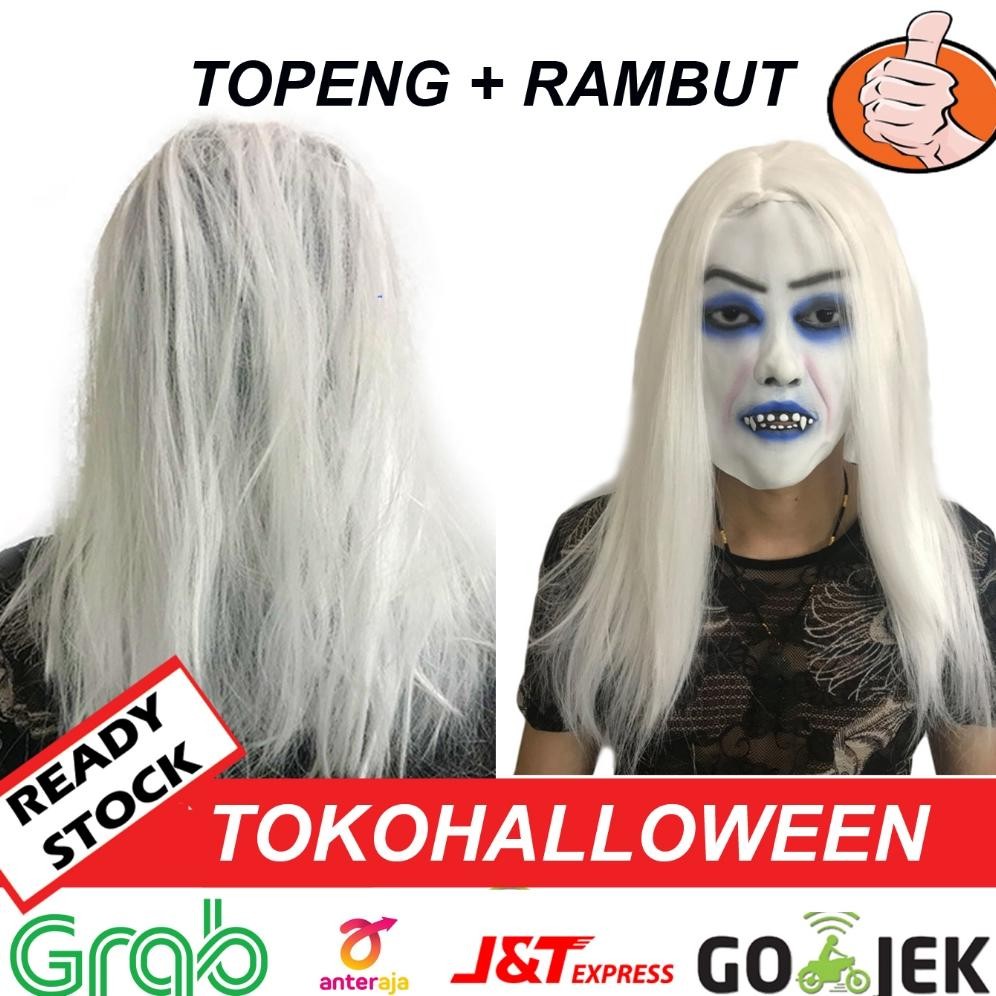 GHT TOPENG LATEX SETAN PUTIH KUNTILANAK BAHAN KARET TERLARIS