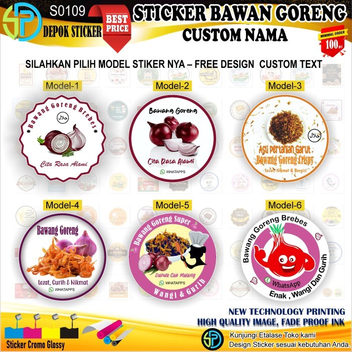 

Stiker label Bawang Goreng
