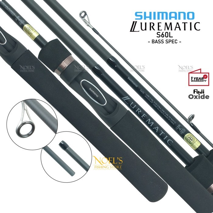 Joran SHIMANO LUREMATIC BASS Fuji Casting Kolam Sungai Muara Laut