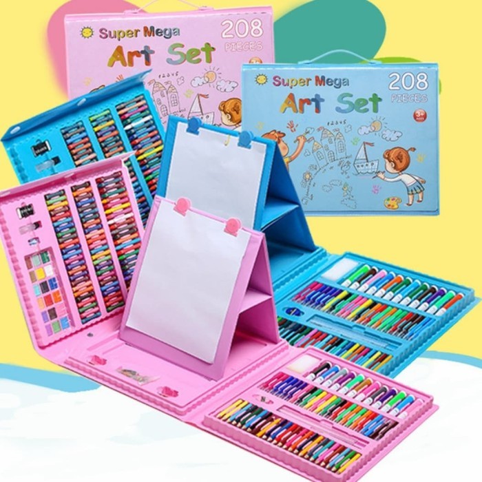 

Set Art Crayon Super Mega Art/Coloring Perlengkapan Anak/Isi 208pcs