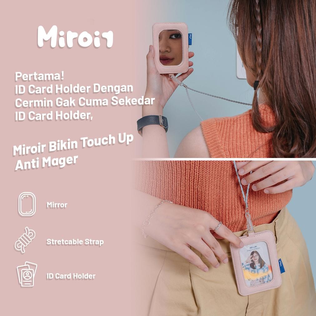 

yt- Wallts Miroir - ID Card Lanyard Gantungan Name Tag Kaca Cermin Wanita Murah