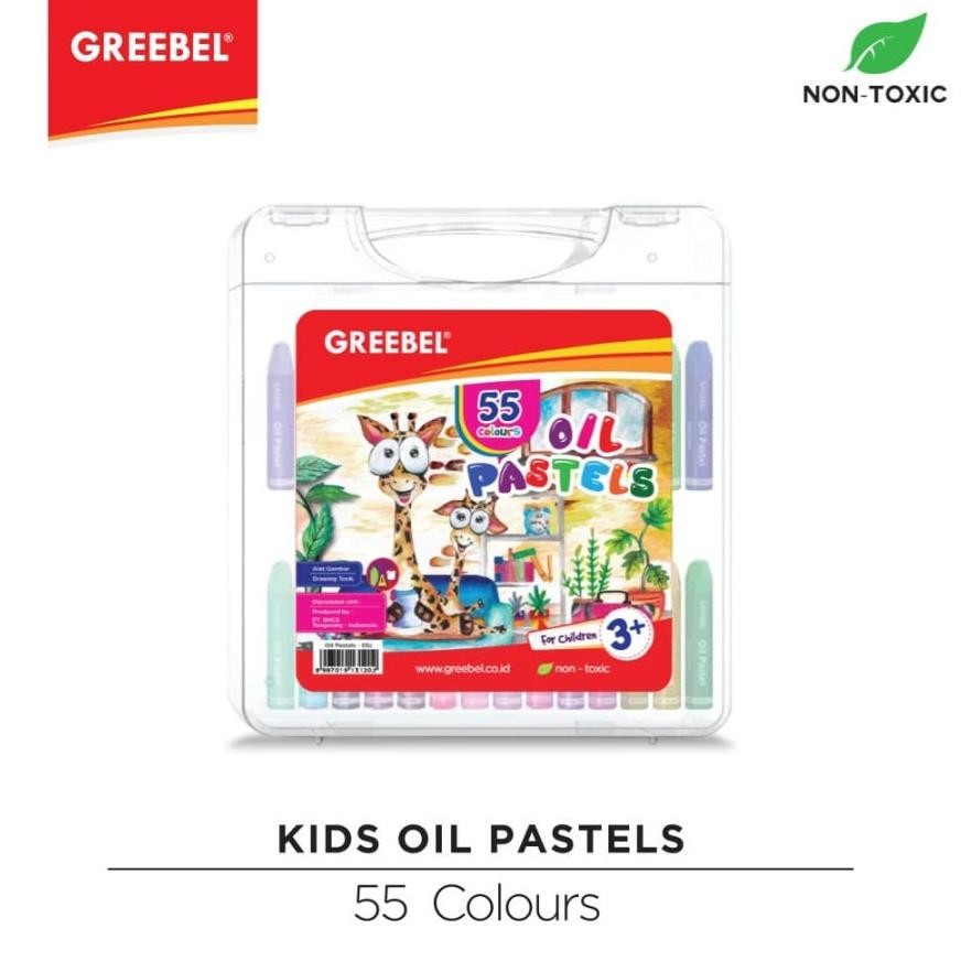 

fg-80 Krayon Greebel Kids Oil Pastel Crayon 55 Color/ Warna Terlaris