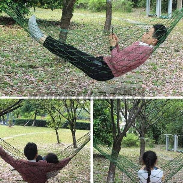 Hammo Jaring Kayu Lebar 70Cm,,Ayunan Pantai,,Gunung Ayunan Jaring.