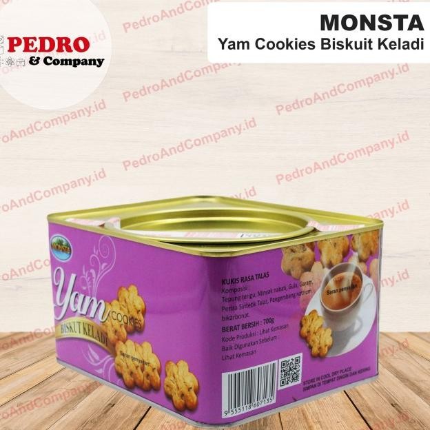 

Monsta Yam Cookies Biskuit Keladi 700 Gram - Biscuit Kaleng