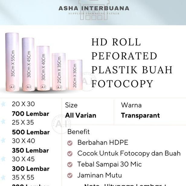 Plastik Buah - Plastik Fotocopy - Plastik Hd Roll - Plastik Sayur