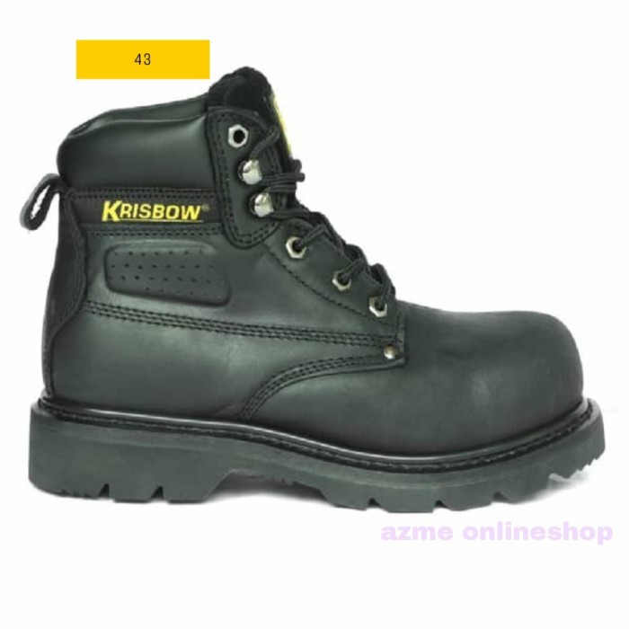 krisbow sepatu pengaman size 43_safety shoes black 6 inc vulcan boots