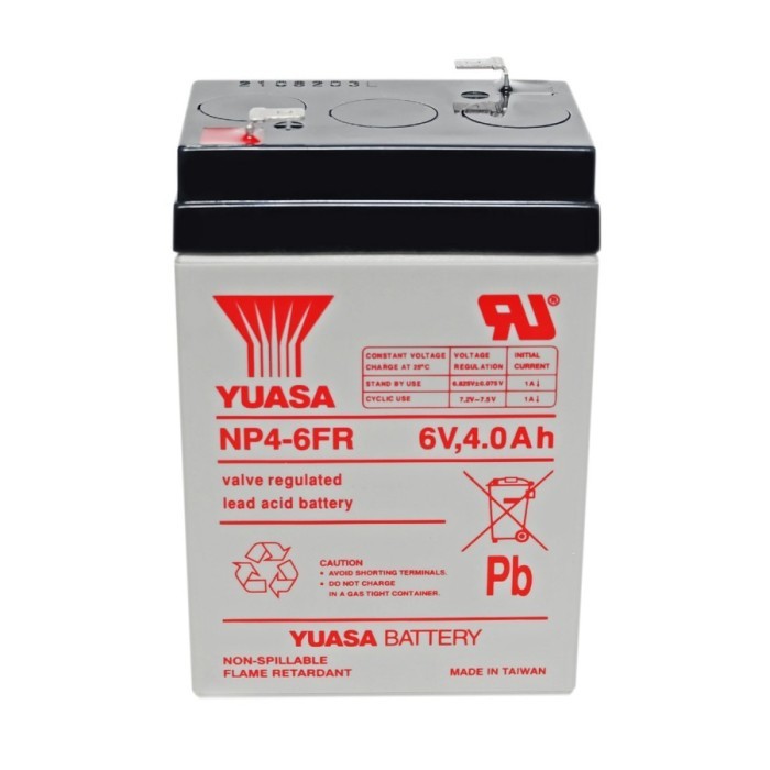 ala Baterai YUASA 6 Volt 4 Ah Original Aki Kering Accu 6volt 6v 4Ah Asli