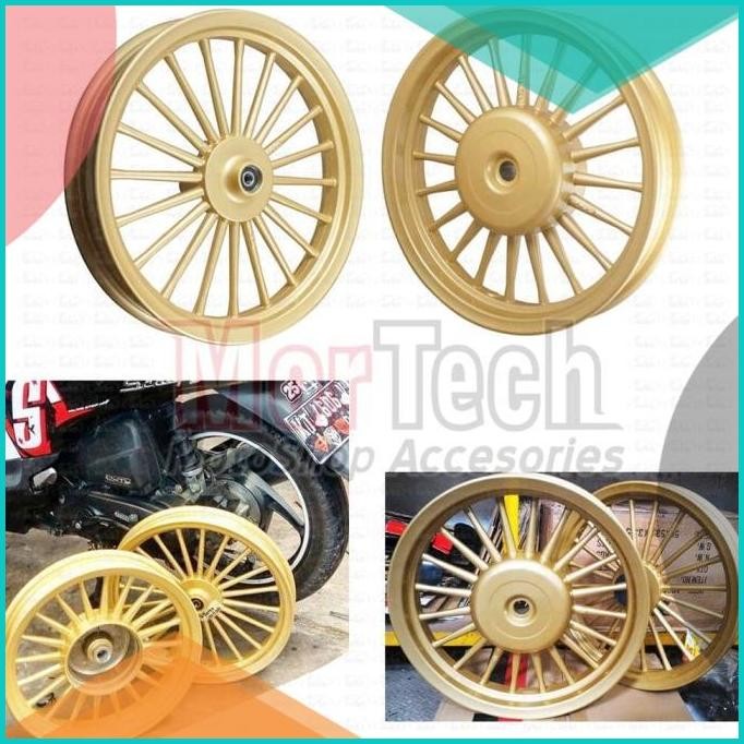 Velg Pelek Racing Rossi Turbin Motor Scoopy karbu- FI ESP Ring 14 Gol