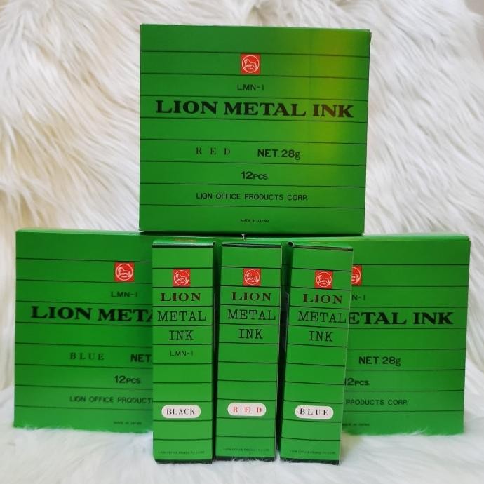

TINTA LION MERAH/HITAM/BIRU (LUSINAN)