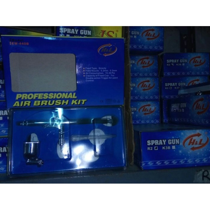 

T E R B A R U Professional Air Brush Kit H&L(Pen Brush) Model EW-440B 774