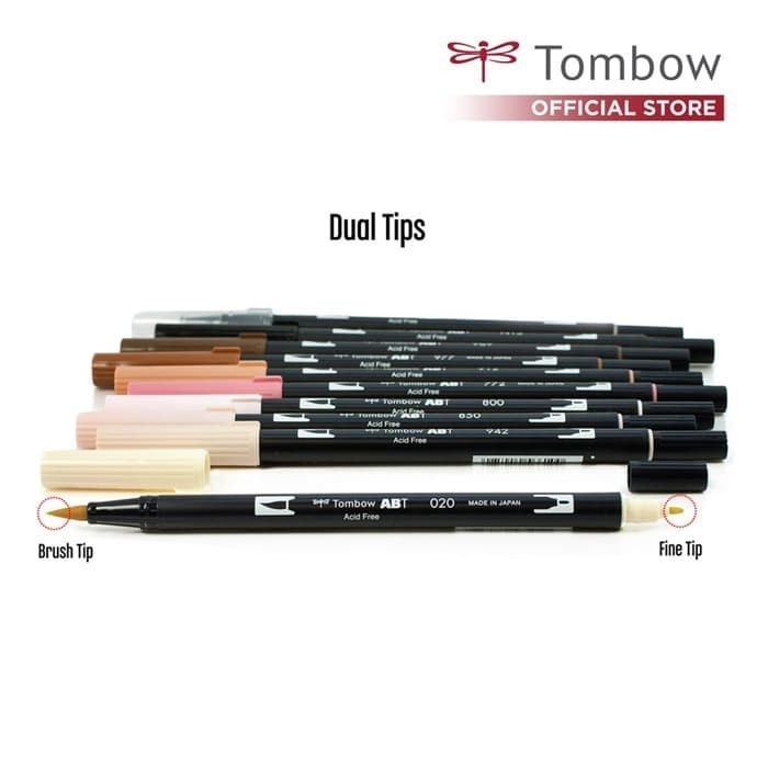 

T E R B A R U Primary Palette ABT Dual Brush Tombow 56167 Spidol Marker ATK0873TW