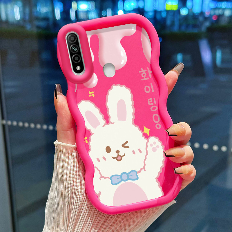 Casing Hp Untuk OPPO A31 2020 A8 Case Casing HP Kesing kelinci putih Macaron trendi penutup pelindun