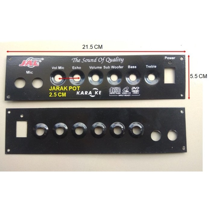 panel kit speaker aktif active plat besi 2mic echo subwofer komplit
