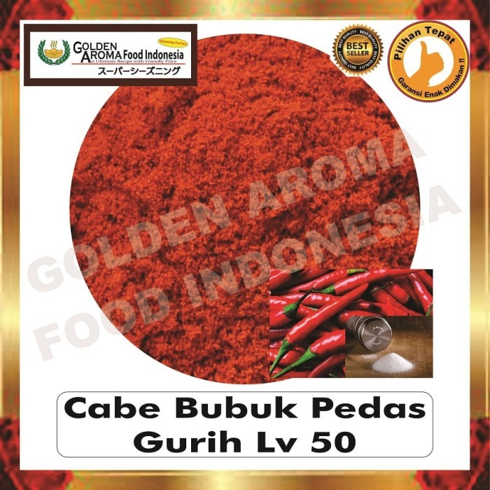 

Lhiu - Bumbu Tabur Cabe Bubuk Pedas Gurih Level.50 1000 Gr / 1 Kg Enak Halal
