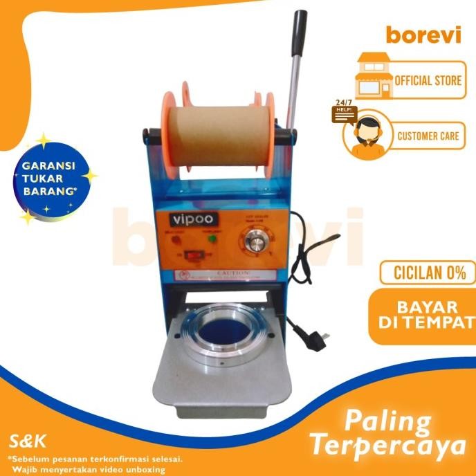 VIPOO VD8 CUP SEALER MANUAL V D8 ALAT PRESS GELAS PLASTIK 2210T