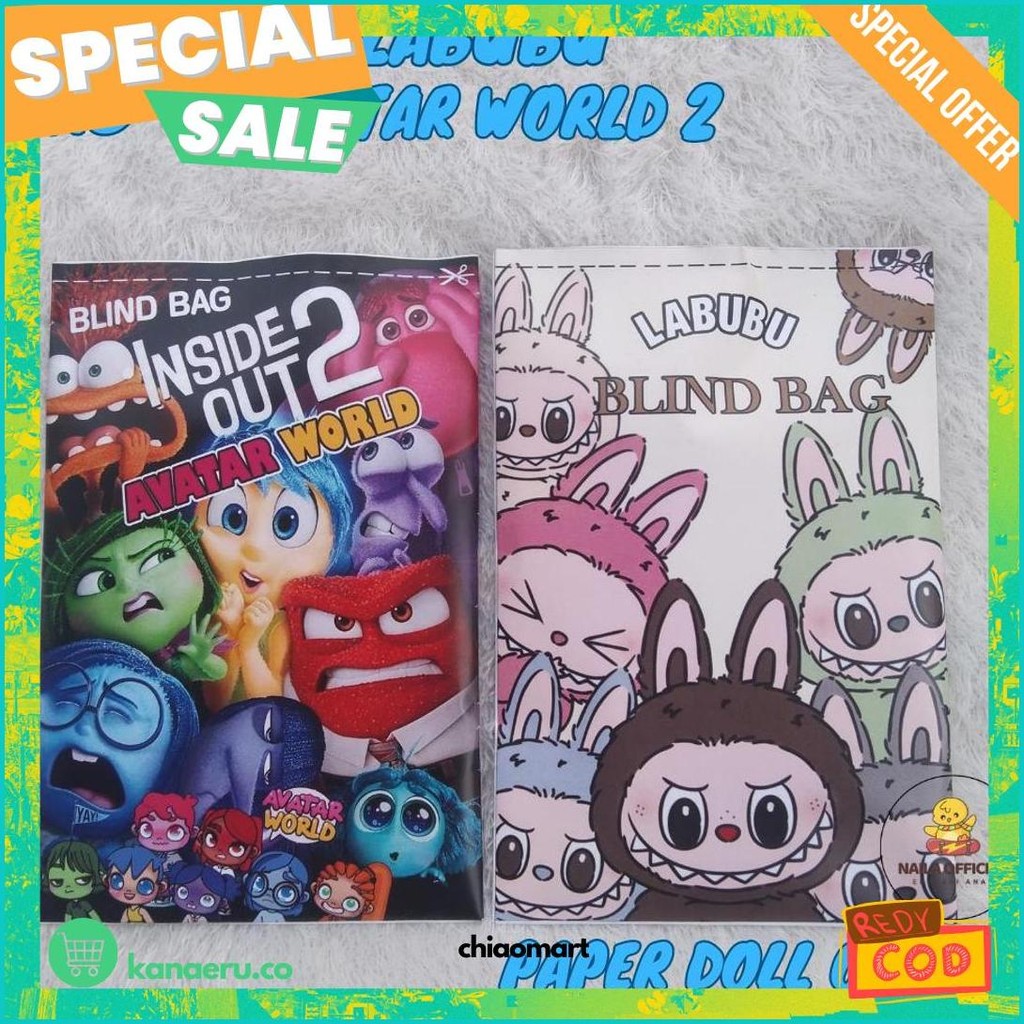 

Blind Blin Bag Paper Doll Series Labubu Avatar Kuromi Toca Boca Pompompurin Melody Cinnamorol Sale