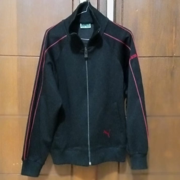 TRACKTOP PUMA TRACKTOP VINTAGE WARNA HITAM LIST MERAH SIZE M