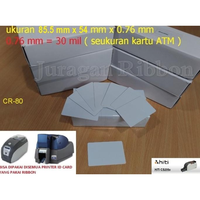 

PVC Blank ID CARD 250 pcs thermal printer