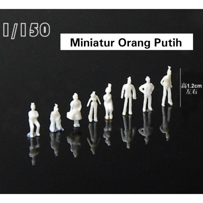 ```````] Miniatur Orang Putih 1:150 , Maket Orang Monokrom