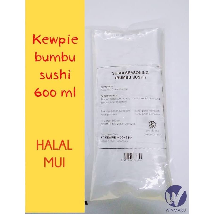 

Kewpie Sushi Seasoning Cuka Sushi Halal 600 ml