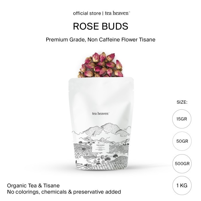 

Teh Bunga Mawar Organik Premium Rose Buds Flower Tisane Tea Heaven