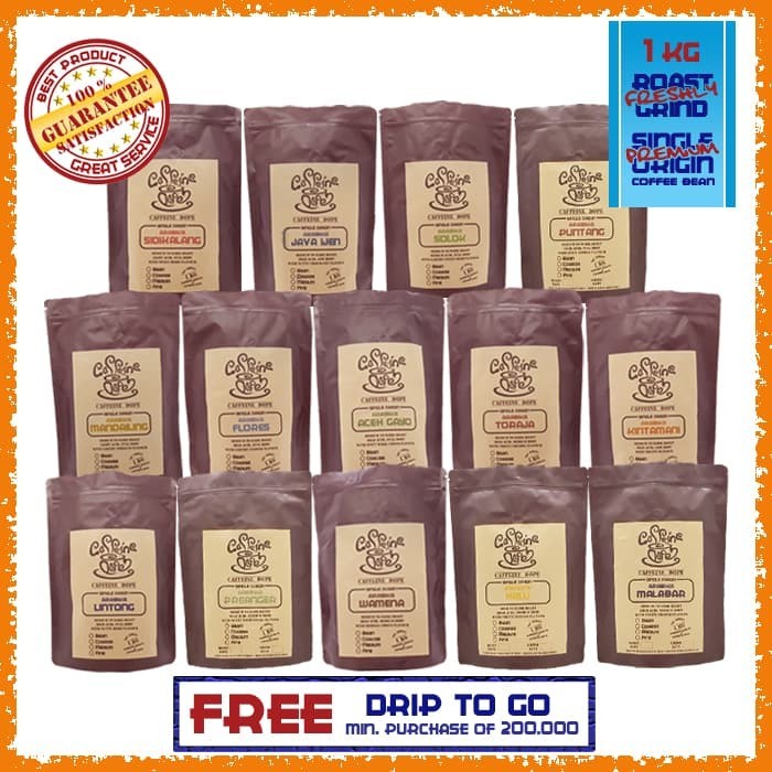

Kopi Arabika Halu 1 Kg Single Origin Bean/Biji & Ground/Bubuk